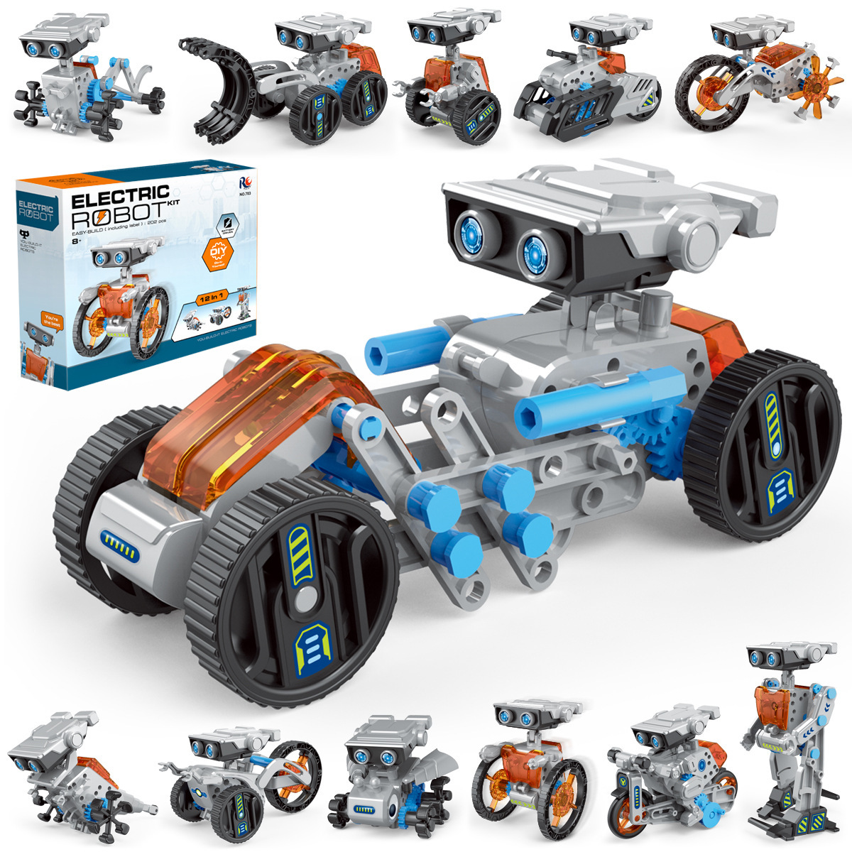 Science Kit - 12 in 1 科学実験ソーラーロボットおもちゃ DIY ビルディング動力学習ツール教育ロボット技術ガジェットキット