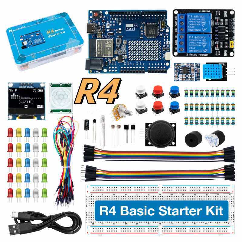 Science Project Kit - UNO R4 WiFi対応開発スターターキット。センサーと電子部品が付属し、プログラミング学習やDIYプロジェクトに最適。