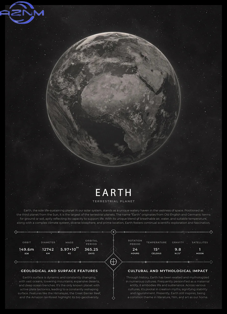 AZNM ヴィンテージ美的宇宙ポスターレトロ惑星情報プリント - Star Map Poster のレビューと価格