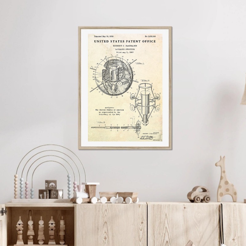 ヴィンテージ空飛ぶ円盤UFOブループリントポスター宇宙宇宙船 - Star Map Poster のレビューと価格